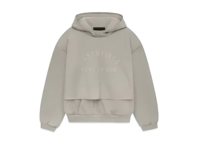 FEAR OF GOD ESSENTIALS Nylon Fleece Hooded Sweater "Seal"