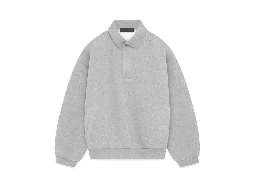 FEAR OF GOD ESSENTIALS Longsleeve Polo "Light Heather Grey"