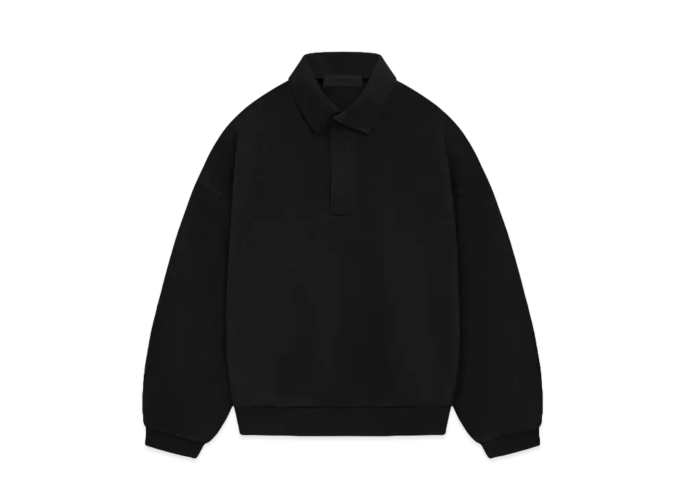 FEAR OF GOD ESSENTIALS Longsleeve Polo "Jet Black"