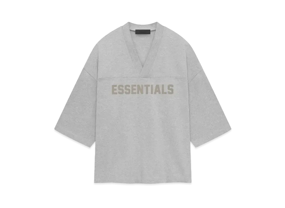 FEAR OF GOD ESSENTIALS Heavy Jersey Football Tee "Light Heather Grey"