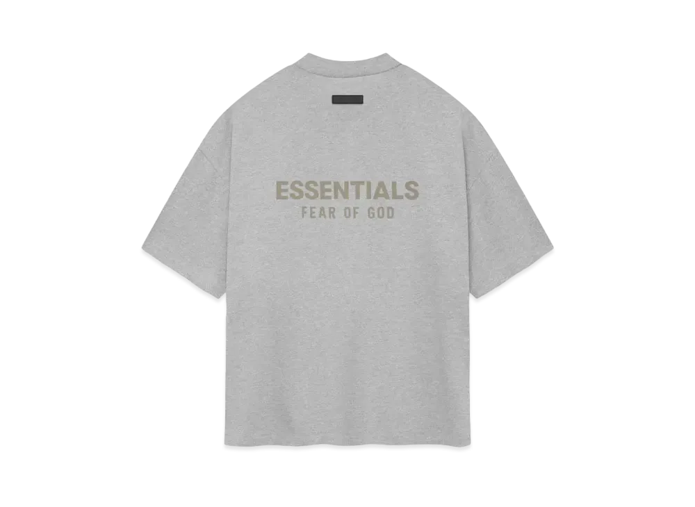 FEAR OF GOD ESSENTIALS V-neck T-shirt "Light Heather Grey"