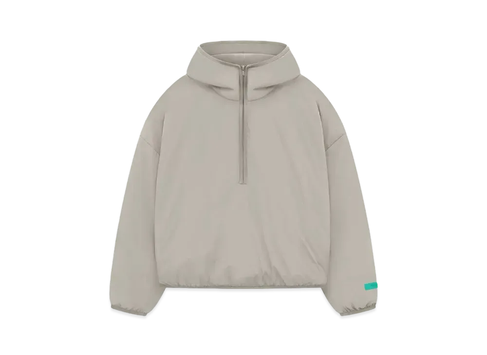 FEAR OF GOD ESSENTIALS Nylon Filled Halfzip Hoodie "Seal"