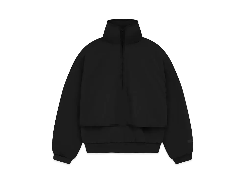 FEAR OF GOD ESSENTIALS Nylon Fleece Mockneck Sweater "Jet Black"