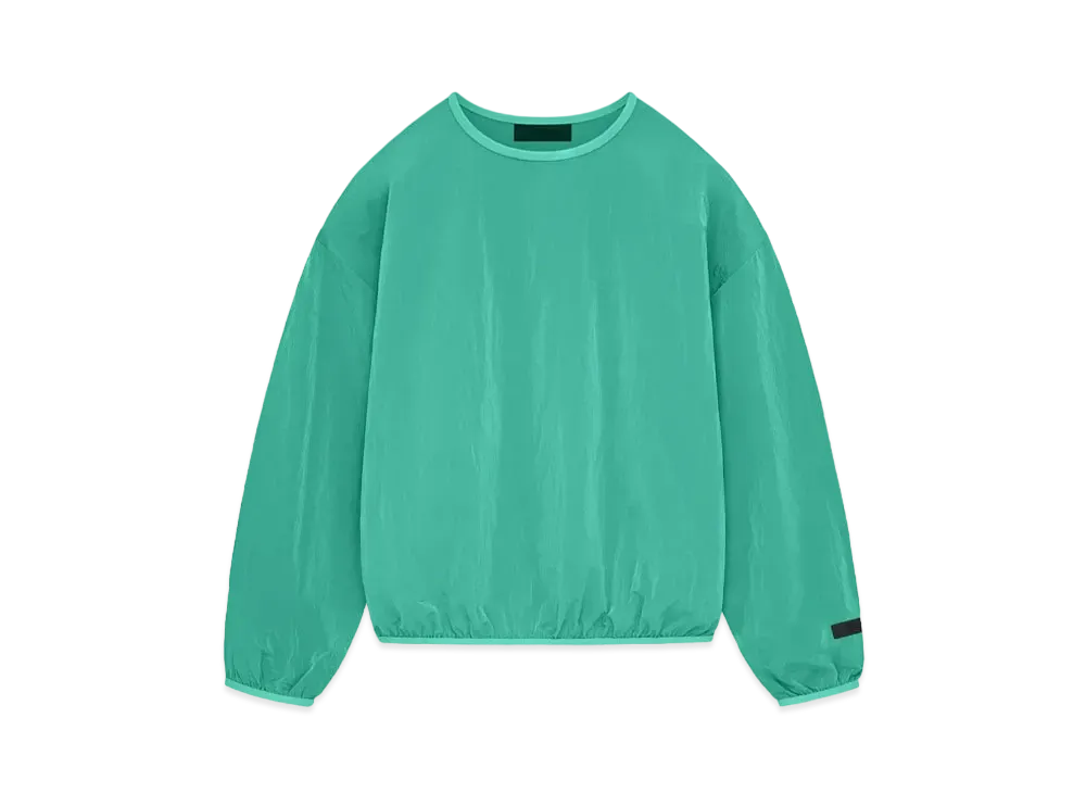 FEAR OF GOD ESSENTIALS Crinkle Nylon Pullover Crewneck "Mint Leaf"