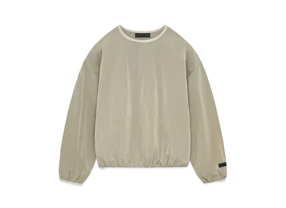 FEAR OF GOD ESSENTIALS Crinkle Nylon Pullover Crewneck "Garden Yellow"