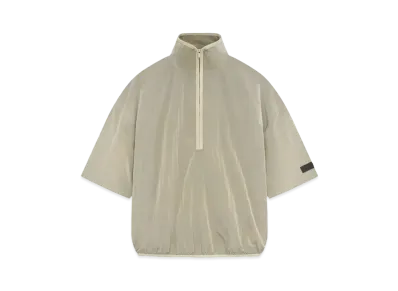 FEAR OF GOD ESSENTIALS Crinkle Nylon Halfzip SS Shirt "Garden Yellow"