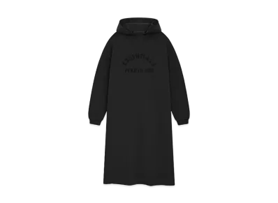 FEAR OF GOD ESSENTIALS Women's Nylon Fleece Hooded Dress "Jet Black"