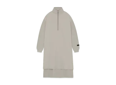 FEAR OF GOD ESSENTIALS Women's Nylon Fleece Mockneck Sweater Dress "Seal"