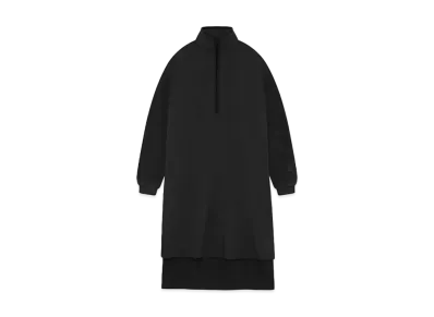 FEAR OF GOD ESSENTIALS Women's Nylon Fleece Mockneck Sweater Dress "Jet Black"