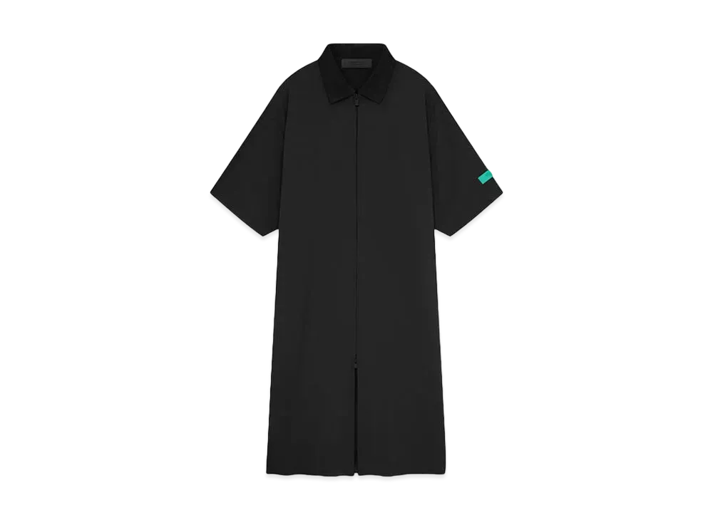 FEAR OF GOD ESSENTIALS Women's Fullzip Polo Dress "Jet Black"