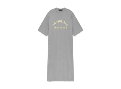 FEAR OF GOD ESSENTIALS Women's 3/4 Sleeve Dress "Dark Heather Oatmeal"