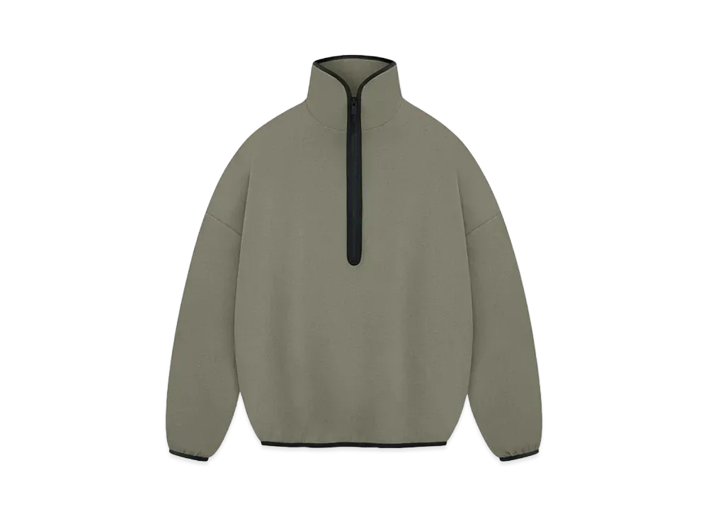 FEAR OF GOD x adidas FEAR OF GOD ATHLETICS Suede Fleece Half-Zip Sweatshirt "Clay"