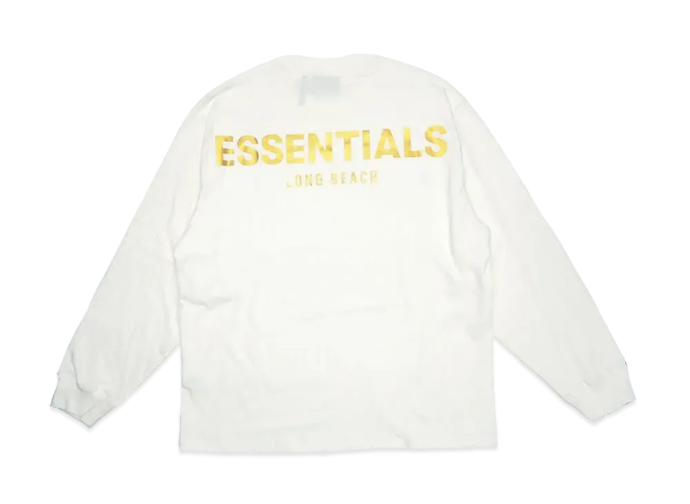 FEAR OF GOD Essentials Long Beach 3M Long Sleeve Boxy T-Shirt "White"
