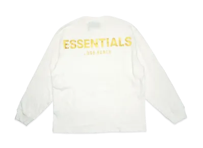 FEAR OF GOD Essentials Long Beach 3M Long Sleeve Boxy T-Shirt "White"