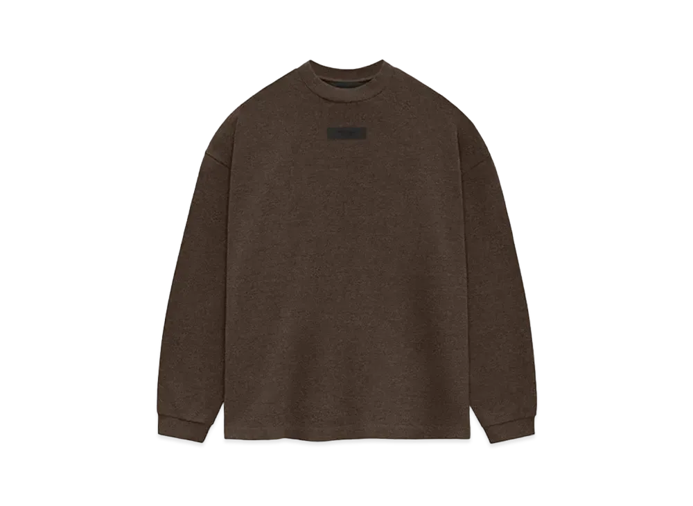 FEAR OF GOD ESSENTIALS L/S Tee "Heather Wood"