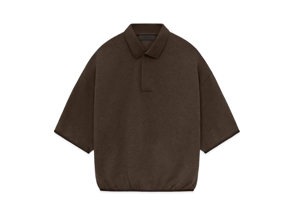 FEAR OF GOD ESSENTIALS 3/4 Sleeve Polo "Heather Wood"