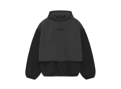 FEAR OF GOD Nylon Fleece Hooded Sweatshirt "Black"