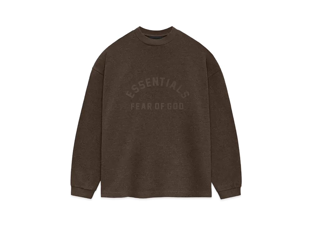 FEAR OF GOD ESSENTIALS Heavy L/S Tee "Heather Wood"