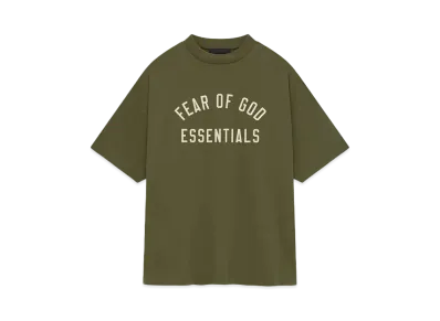 FEAR OF GOD ESSENTIALS Jersey Crewneck Tee "Military"
