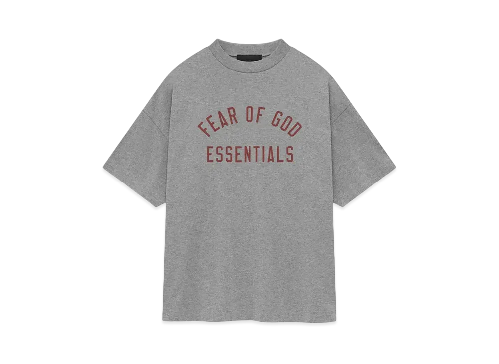 FEAR OF GOD ESSENTIALS Jersey Crewneck Tee "Dark Heather"