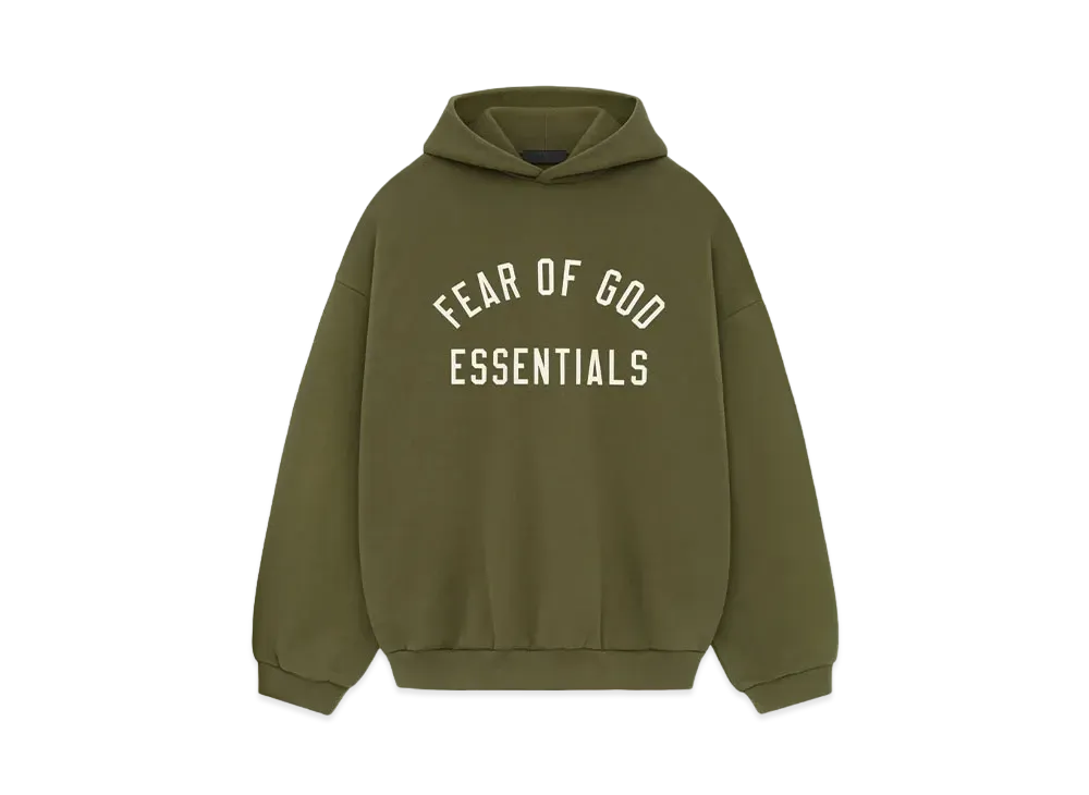 FEAR OF GOD ESSENTIALS Fleece Hoodie "Military"