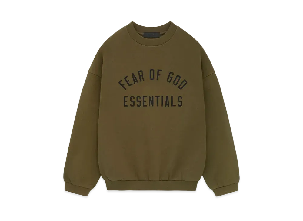 FEAR OF GOD ESSENTIALS Fleece Crewneck "Olive"