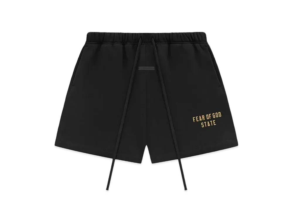 FEAR OF GOD ESSENTIALS Fleece Soccer Short "Black"