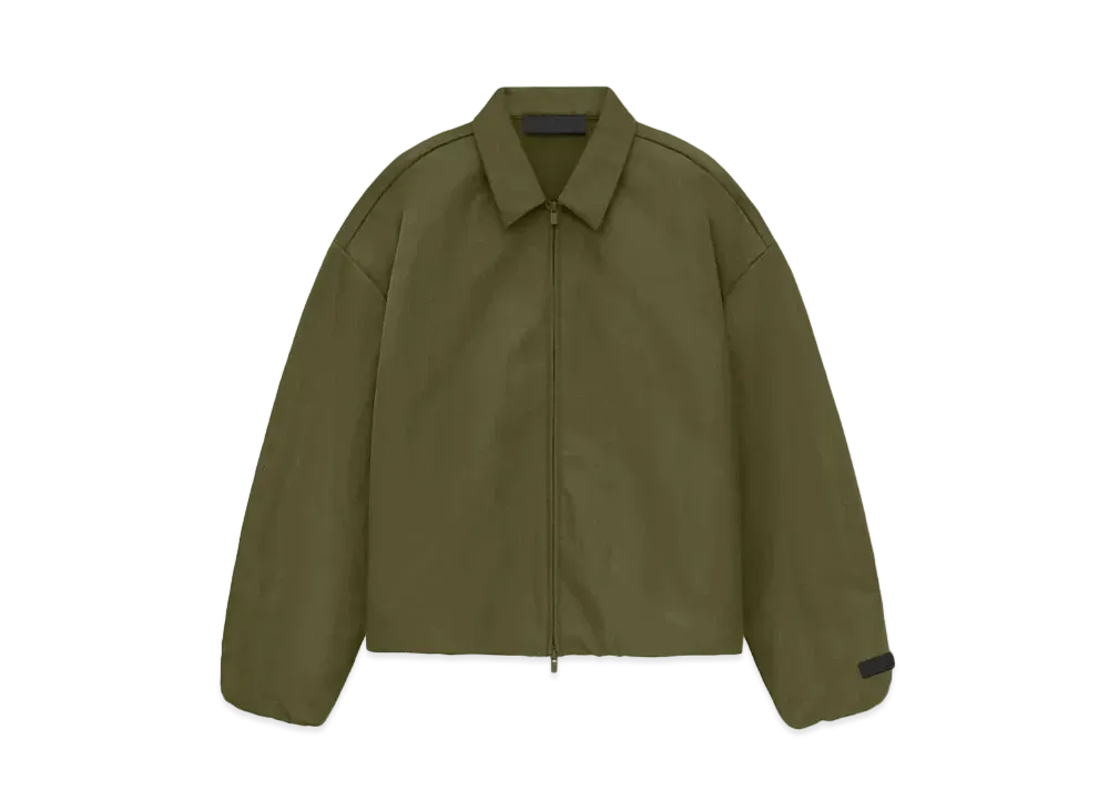 FEAR OF GOD ESSENTIALS Textured Nylon Trucker Jacket "Military"