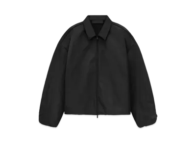 FEAR OF GOD ESSENTIALS Textured Nylon Trucker Jacket "Black"