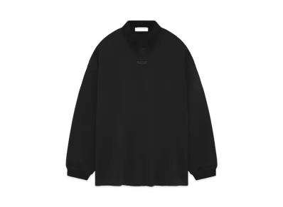 FEAR OF GOD ESSENTIALS Pique Long Sleeve Polo "Black"