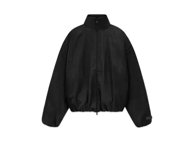 FEAR OF GOD ESSENTIALS Womens Textured Nylon Track Jacket "Black"