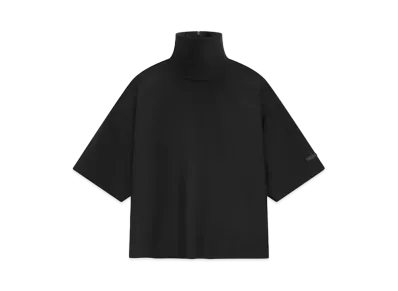 FEAR OF GOD ESSENTIALS Wool Mohair High Neck Short Sleeve Shirt "Black"