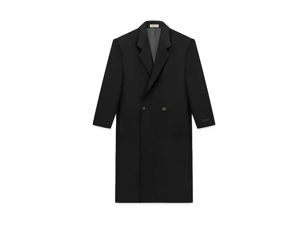 FEAR OF GOD ESSENTIALS Wool Gabardine Classic Overcoat "Black"