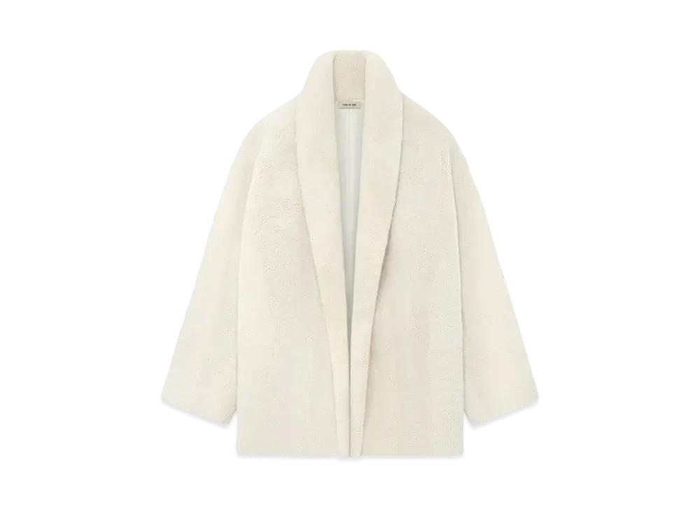 FEAR OF GOD ESSENTIALS Sherpa Shawl Collar Jacket "Cream"
