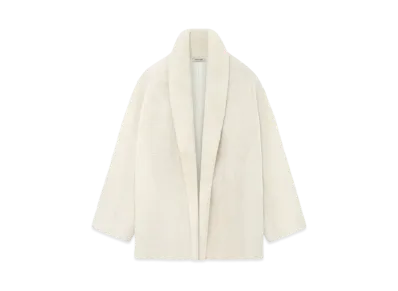 FEAR OF GOD ESSENTIALS Sherpa Shawl Collar Jacket "Cream"