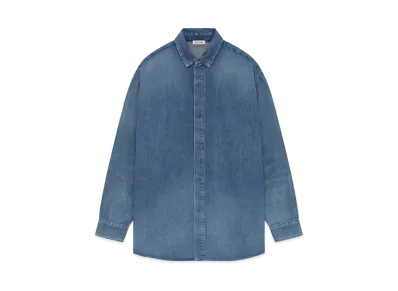 FEAR OF GOD ESSENTIALS Vented Denim Shirt "Medium Indigo"