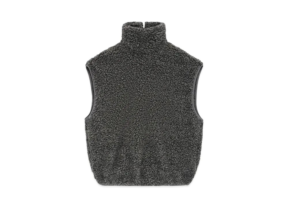 FEAR OF GOD ESSENTIALS Polar Fleece High Neck Muscle Tee "Vintage Black"