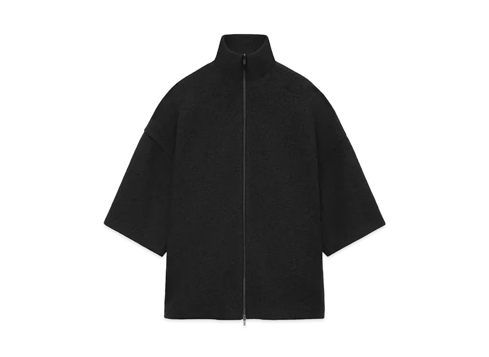 FEAR OF GOD ESSENTIALS Boiled Wool Short Sleeve Jacket "Black"
