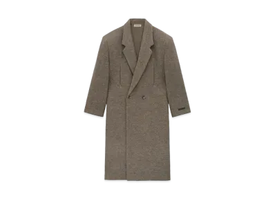 FEAR OF GOD ESSENTIALS Boiled Wool Relaxed Overcoat "Wood"