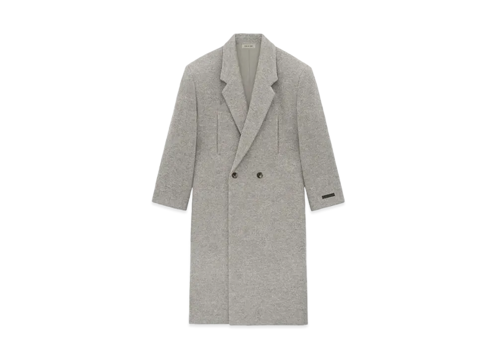 FEAR OF GOD ESSENTIALS Boiled Wool Relaxed Overcoat "Paris Sky"