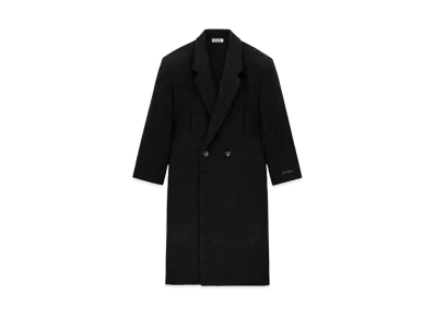 FEAR OF GOD ESSENTIALS Boiled Wool Relaxed Overcoat "Black"
