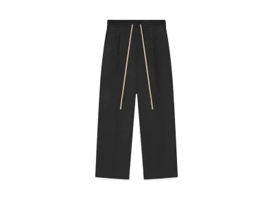 FEAR OF GOD ESSENTIALS Brushed Wool Cashmere Wide Leg Pants "Melange Black"