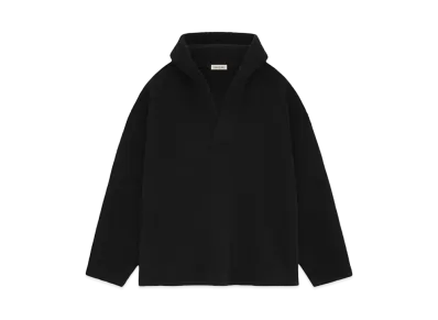 FEAR OF GOD ESSENTIALS Merino Boucle Polo Hoodie "Black"