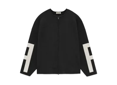 FEAR OF GOD ESSENTIALS Merino Full Zip Sweater "Melange Black"