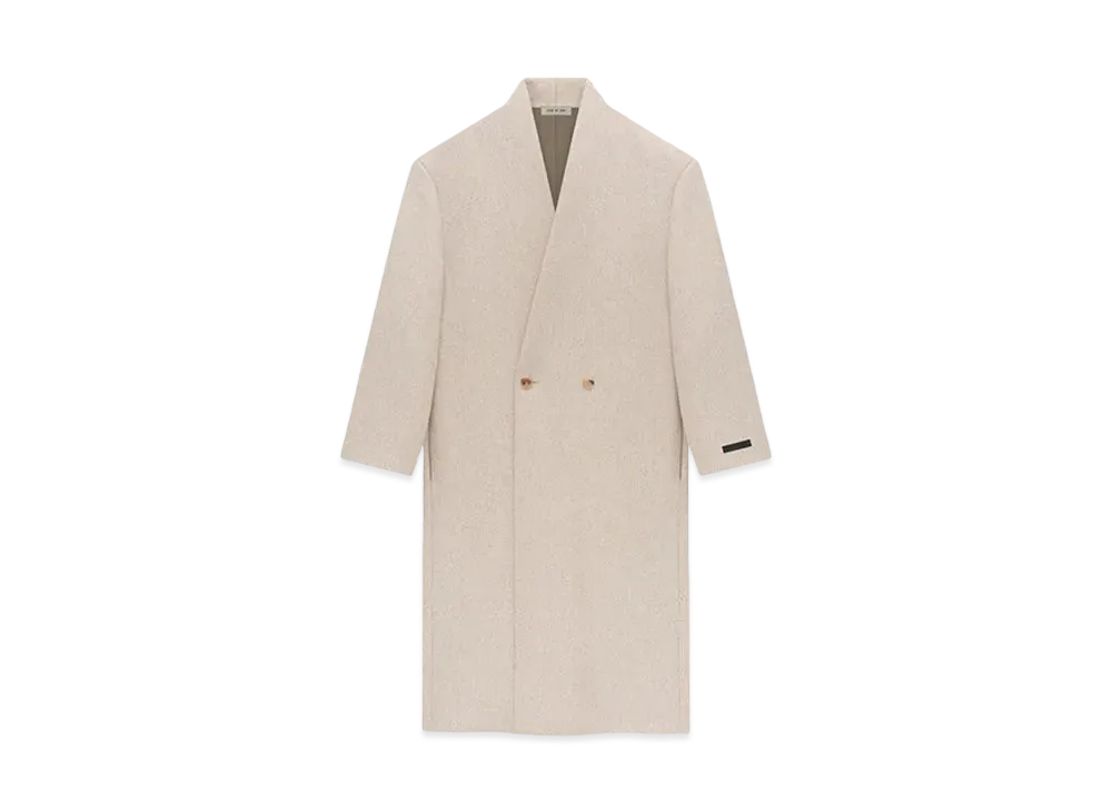 FEAR OF GOD ESSENTIALS Military Wool Lapelless Coat "Blush"