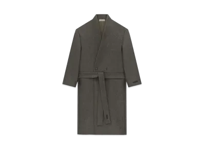 FEAR OF GOD ESSENTIALS Military Wool Lapelless Coat "Dark Olive"