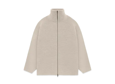 FEAR OF GOD ESSENTIALS Heavy Ottoman Full Zip Sweater "Beige"