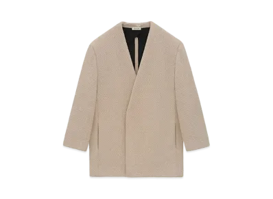 FEAR OF GOD ESSENTIALS Pique Knit Lapelless Blazer "Mascara"