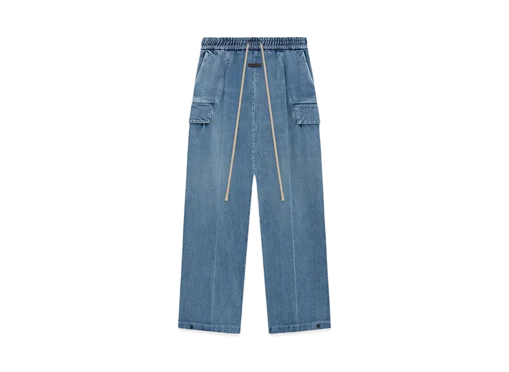 FEAR OF GOD ESSENTIALS Denim Cargo Pant "Medium Indigo"