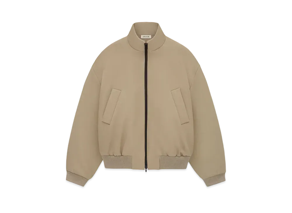 FEAR OF GOD ESSENTIALS Weighted Twill Bomber "Dune"